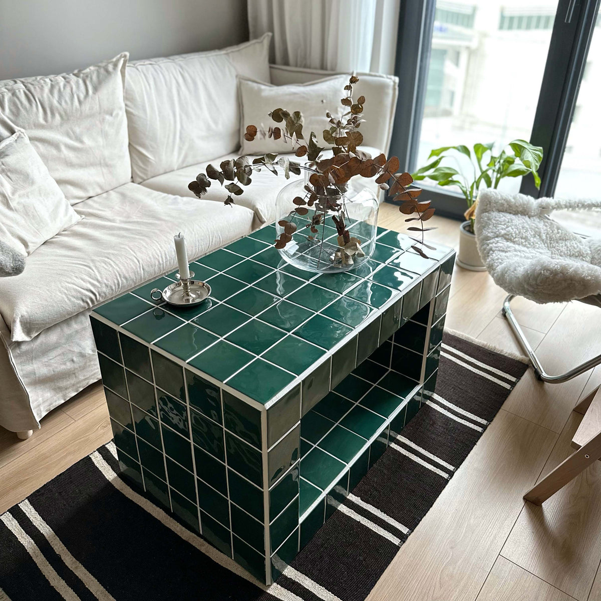 Chubby Orta Sehpa Grid Design
