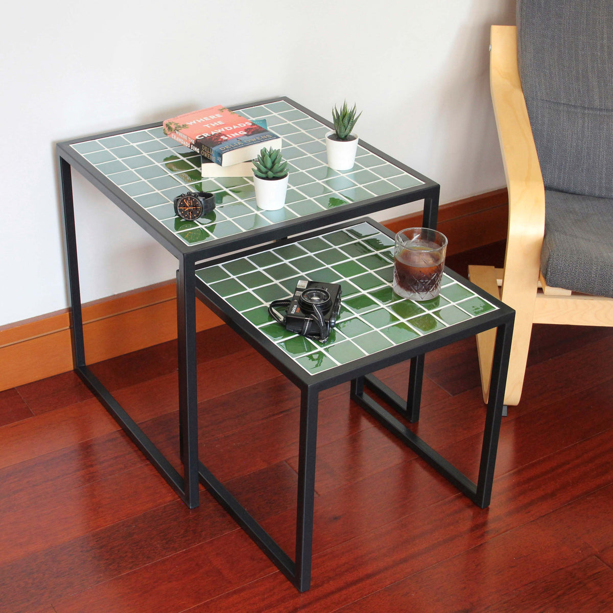 Twin 2'li Sehpa Grid Design Shop