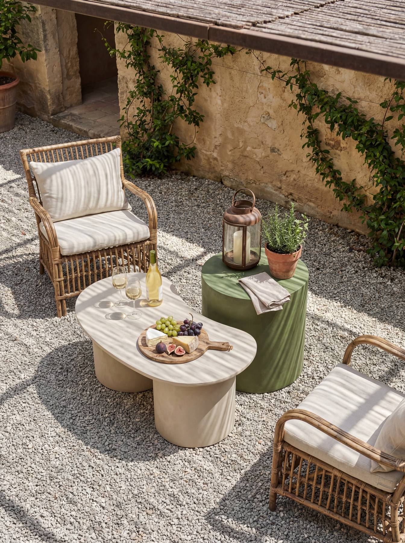 Bean & Barrel 2'li Orta Sehpa Grid Design