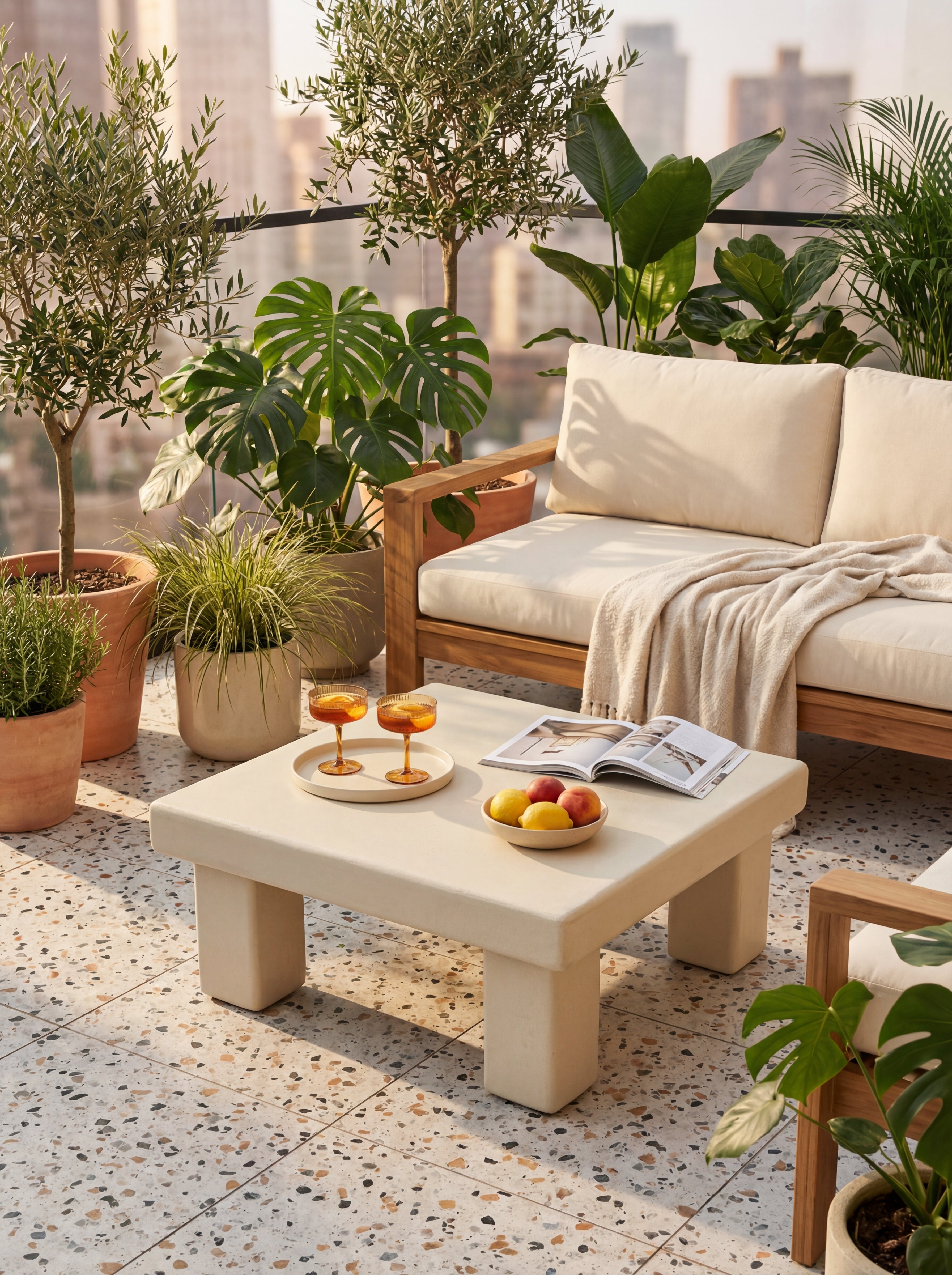 Luno Kare Orta Sehpa