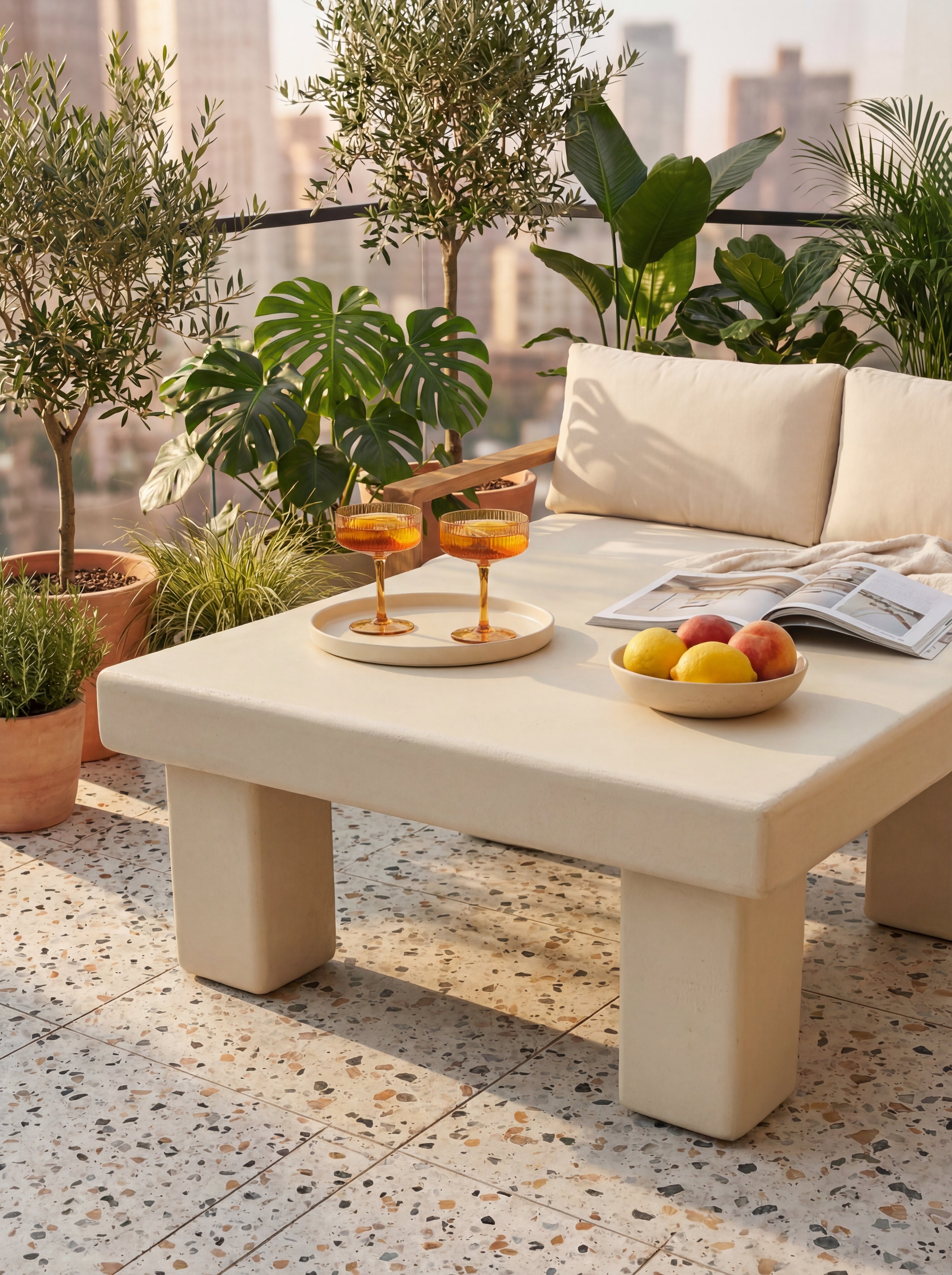 Luno Kare Orta Sehpa