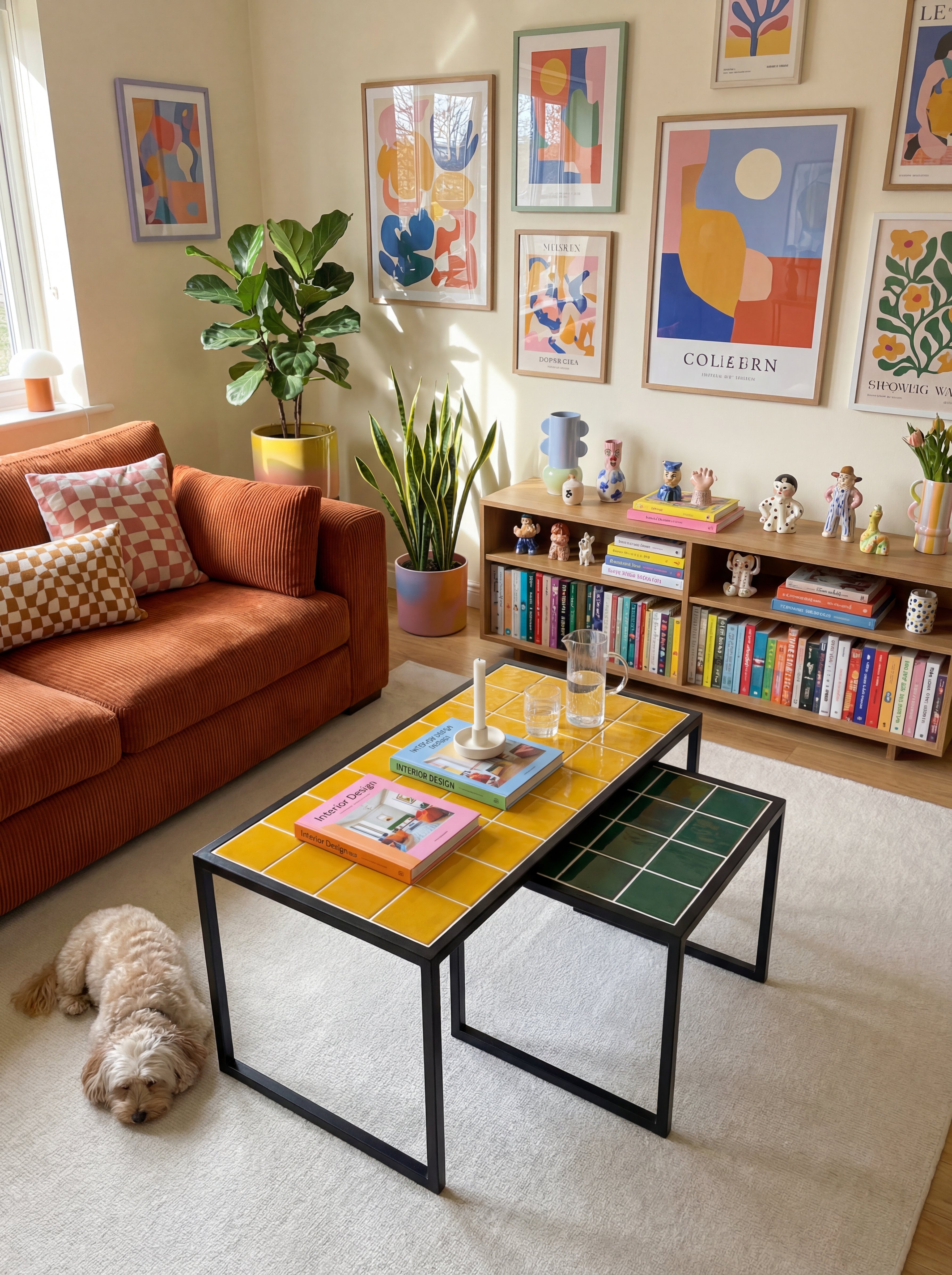 Retro-Mid Twin 2'li Orta Sehpa