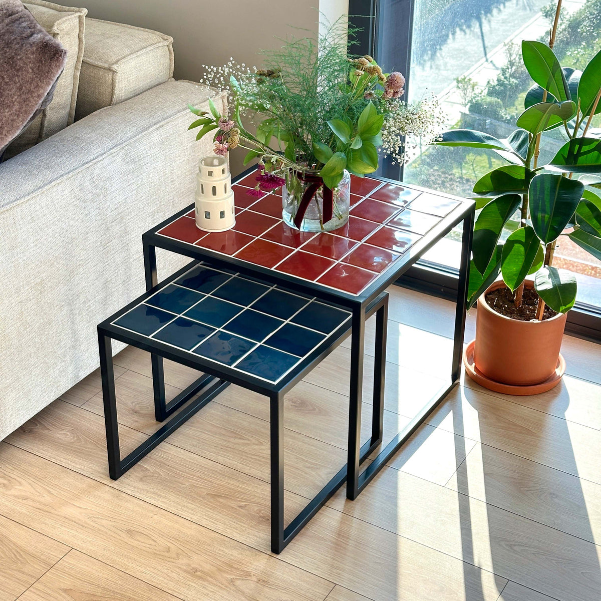 Retro-Twin 2'li Sehpa Grid Design Shop
