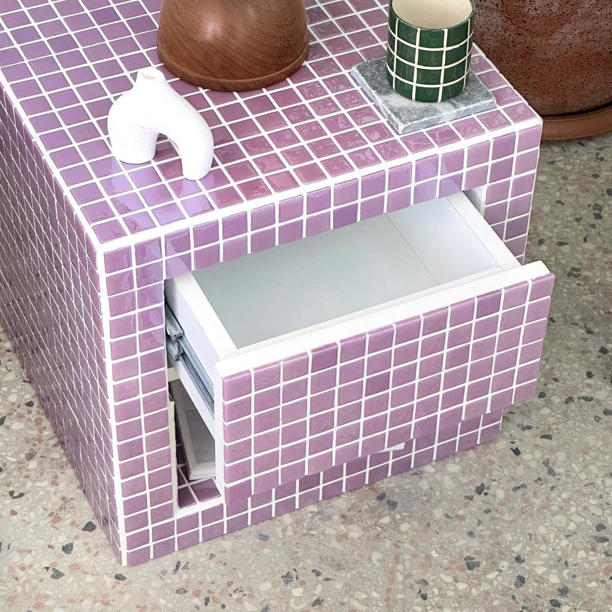 Nitestand Tek Çekmeceli Komodin Grid Design