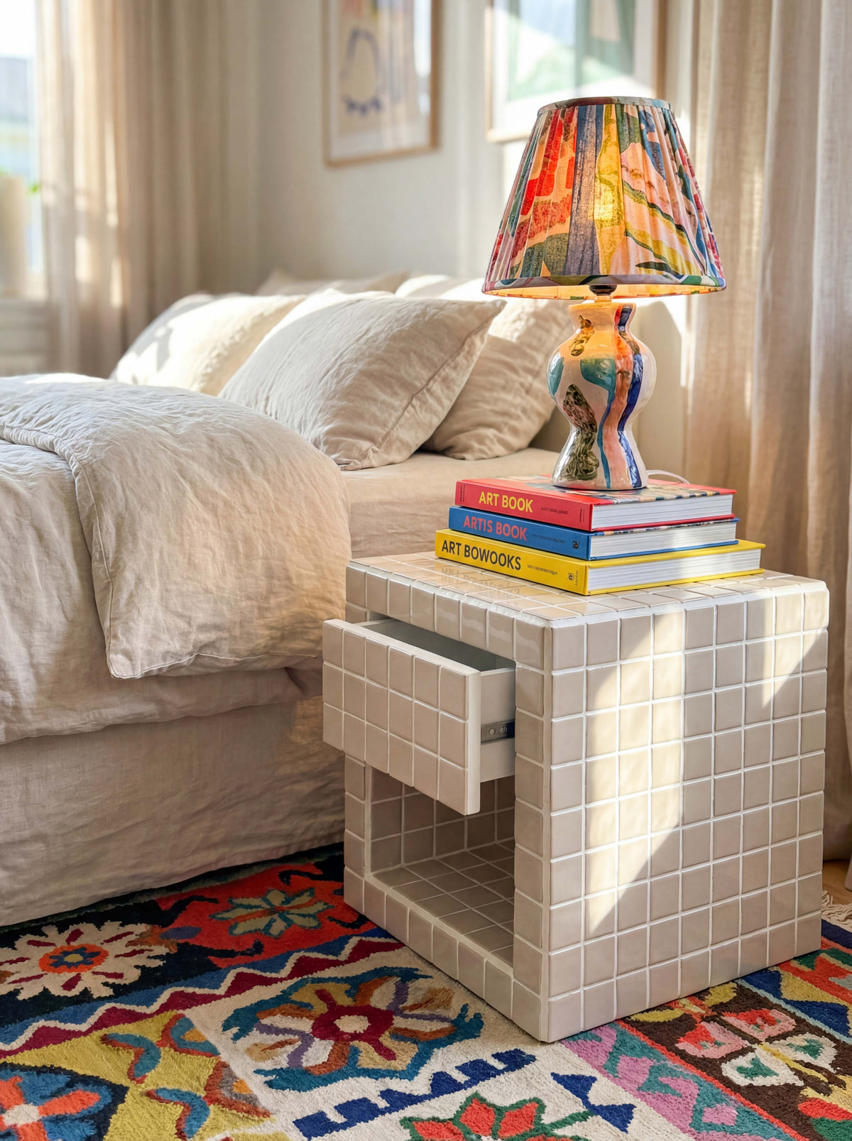 Nitestand Tek Çekmeceli Komodin Grid Design